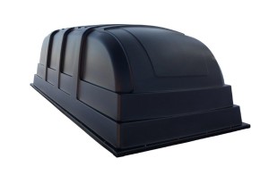 Muovikuomut 3560×1560×1000 mm, MUSTA